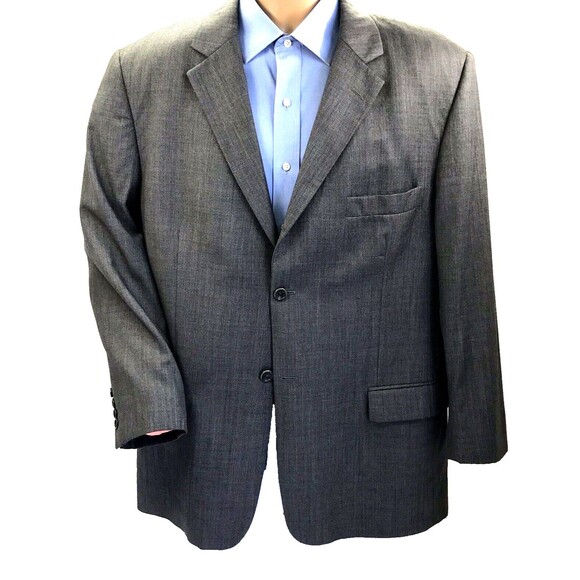 Zino Wool Italy Super 120 Sport Coat Di Valdengo Gray 44 Mens USA - Picture 2 of 12